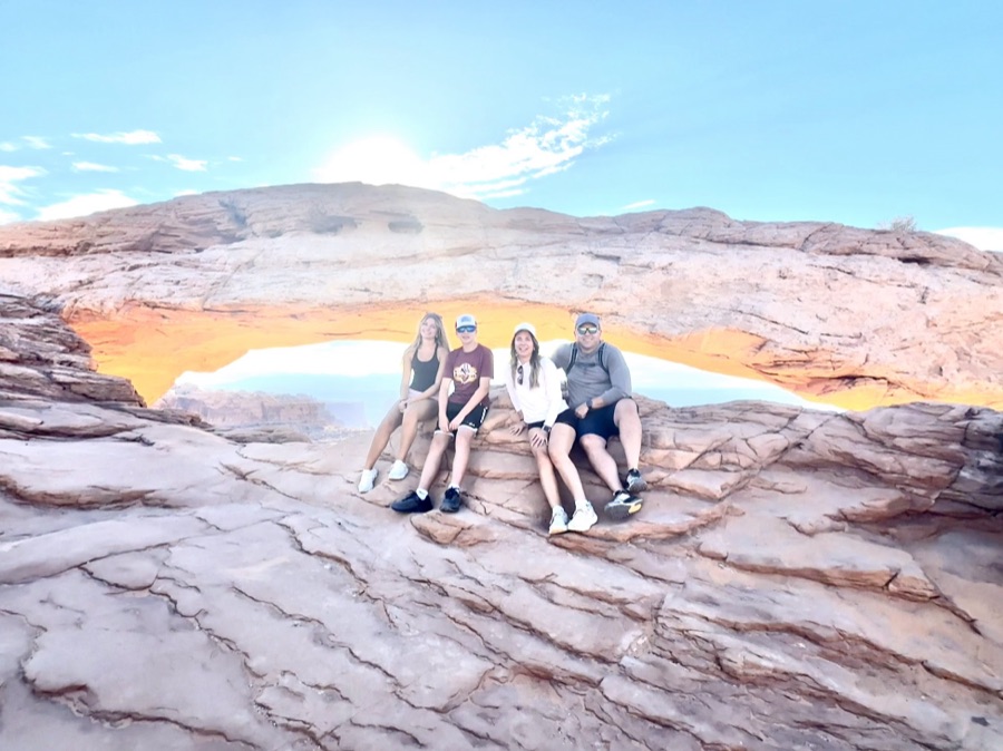 A recent family visit to Mesa Arch in Canyonlands National Park.